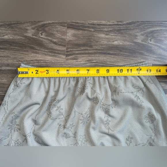 Y2K Vintage Norton McNaughton Olive Green Floral Maxi Skirt - Picture 7 of 8